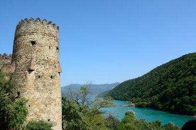 Zhinvali Reservoir and Castle