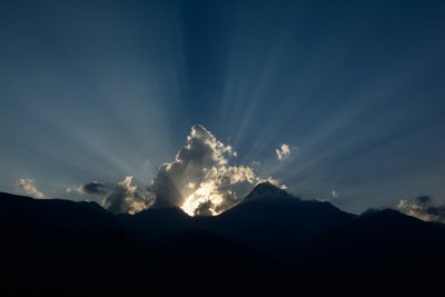 Mount Kazbek sunset