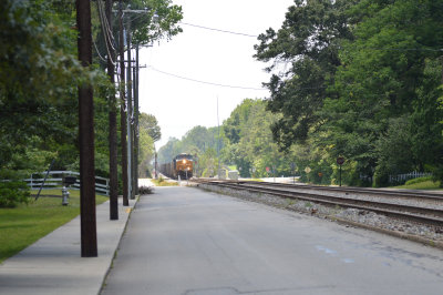 3 CSX coal train U786 comes past Langford and crosses Ashcake Rd.jpg