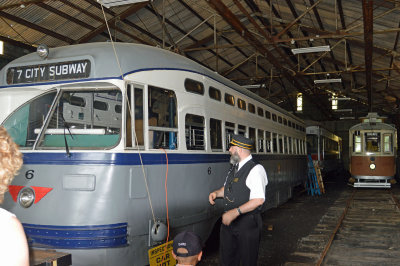 Jim is telling us about this Newark PCC car that they are working on