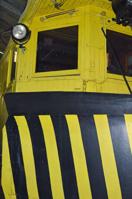 The front of the snow plow at the Rockhill Trolley Museum