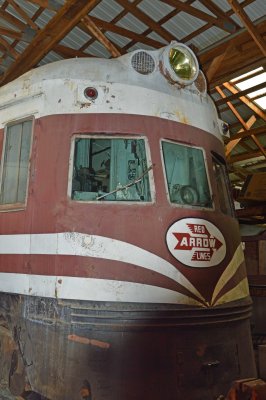 Cab of the Electroliner painted in Red Arrow colours