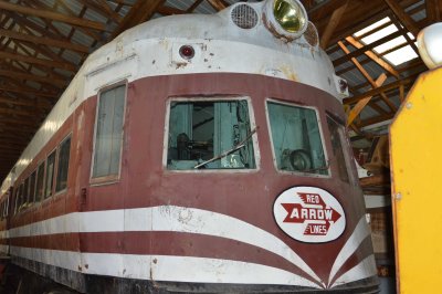 Close up of the first car of the Electroliner