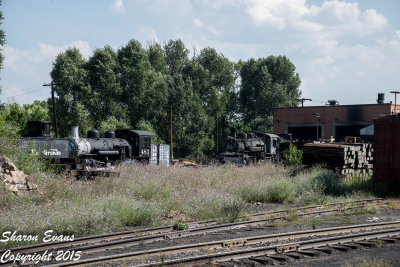 Looking toward the engine house with K36 487 sitting outside and non working K36 483