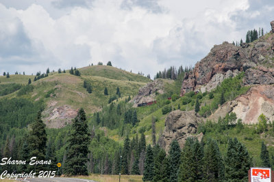 Train 215 continues off Cumbres Pass toward Coxco