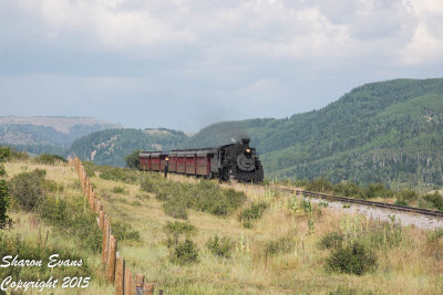 Train 215 approached the second crossing of NM route 17