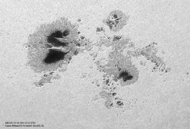 Sunspot AR2192 26 Oct 2014