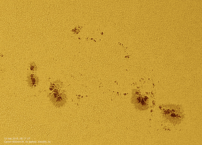 Sunspot AR2339 and AR2345 13mei2015