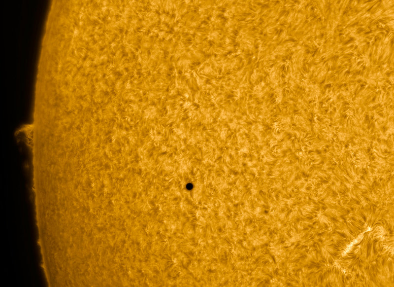 Mercury transit in H-alpha May 9th 2016