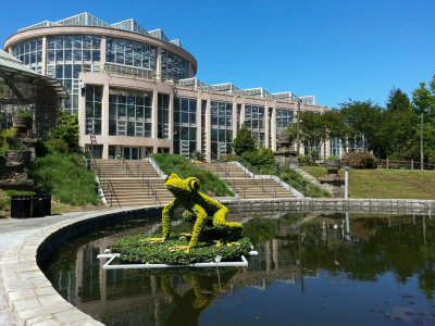 Atlanta Botanical Garden Conservatory with Frog Topiary