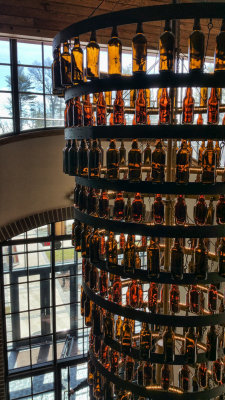 Why not a beer bottle chandelier?