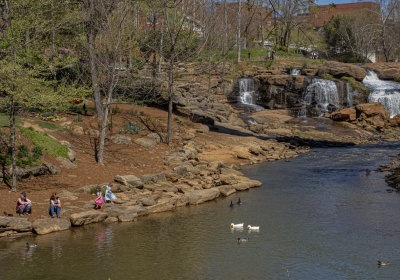 Family Fun at the Reedy River Falls