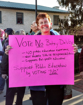 Vote NO for Betsy DeVos