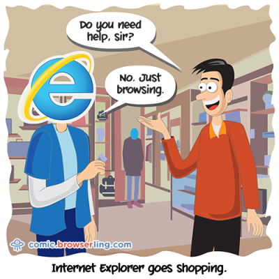 Shopping - Jokes about programmers, web development, and web browsers