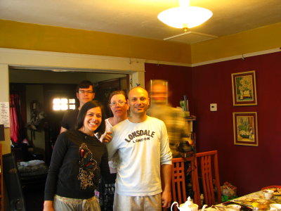 Antonella & William; Colin, me and ...a blur!