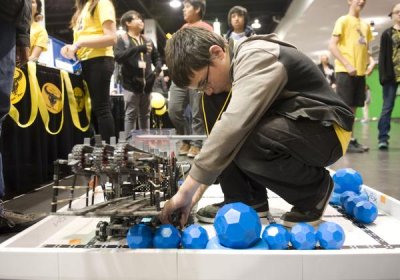 OC Register photo of Gavin, World Robotics Competition, Anaheim 2013