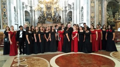 The choir sang for Friday Mass at the Vatican