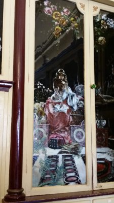 Painting on glass, at the Farmacia in Siena