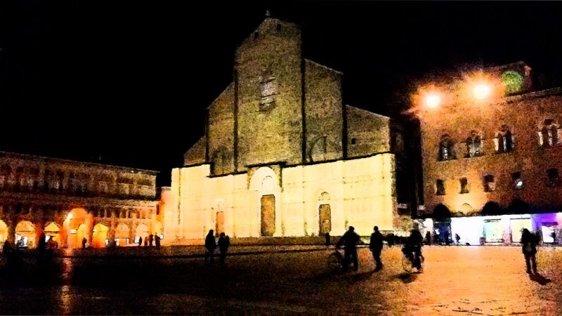 Evening in the Piazza Maggiore 20160211_205612fresco
