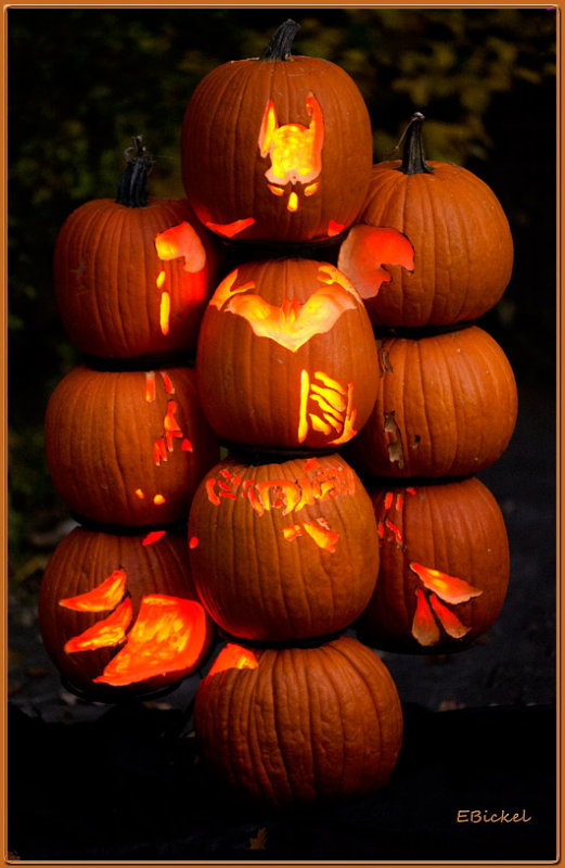 Pile of Glowing Pumpkins