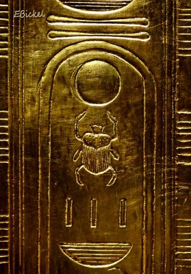 Scarab Etched on Gold Coffin