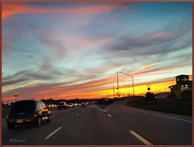 Sunset on I-70