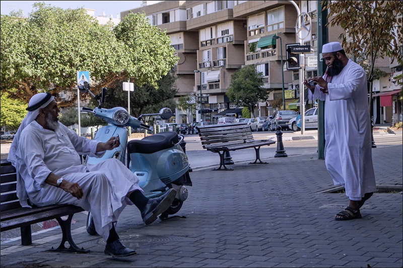 Beduin visitors to tel aviv