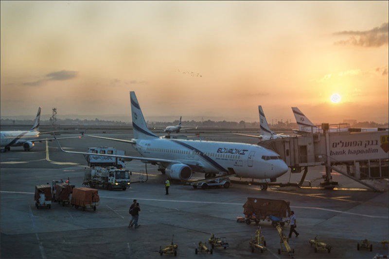 Magic of Ben Gurion Airport at Sunrise.