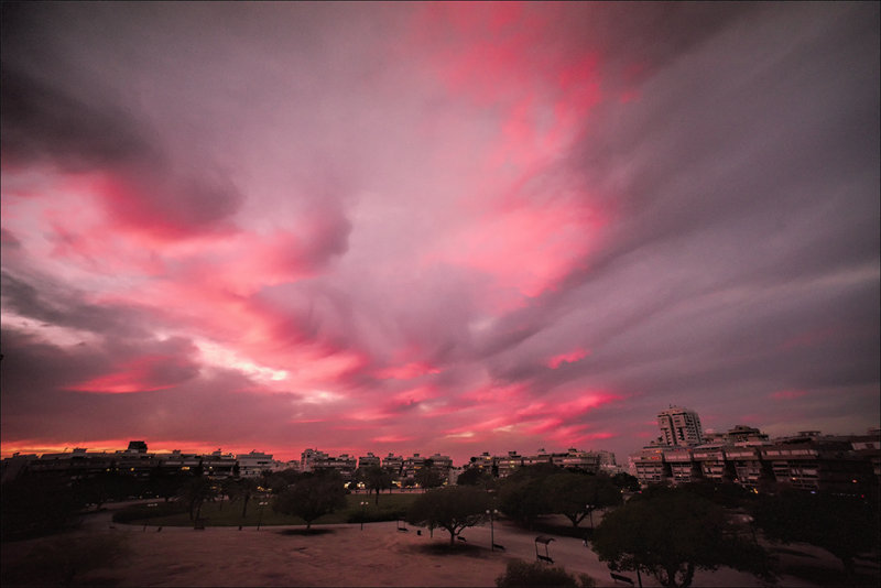 First Sunset from my balcony with sony alpha 7r