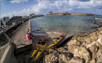 Fisheeye View of Tel Aviv Port