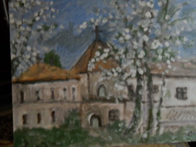 Pomi infloriti la Manastirea Caldarusani