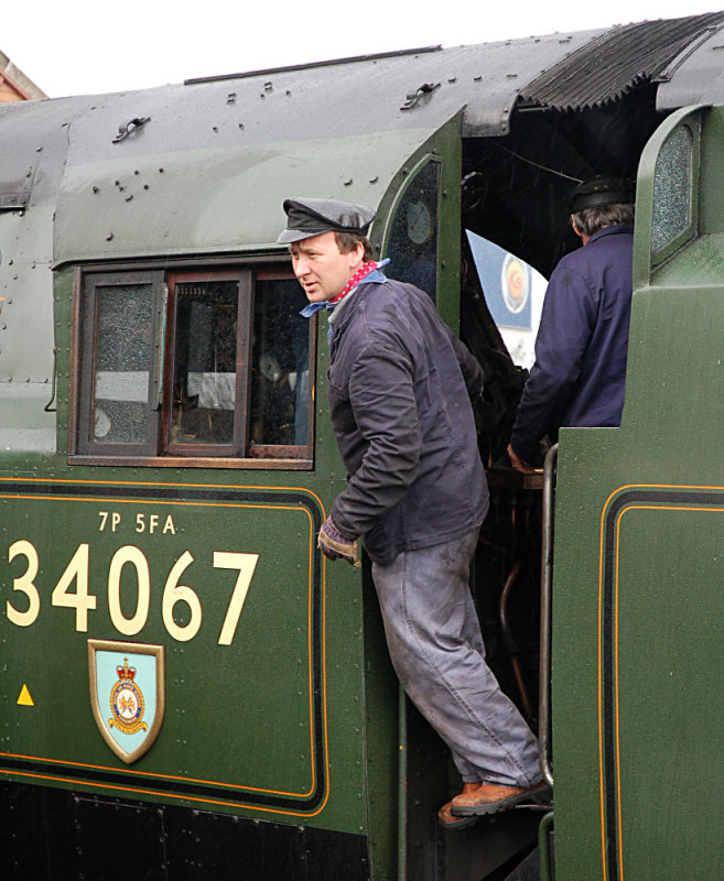 The crew of 34067 - Battle of Britian class.