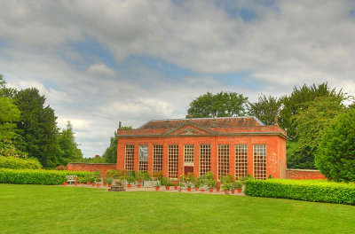 Hanbury Orangery. - Notice the window which was blown out in our Winter storms.