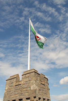 CC014. Flag on top of the Keep.