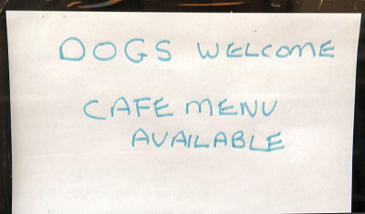 Dogs welcome.