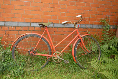 This bicycle has seen better days.