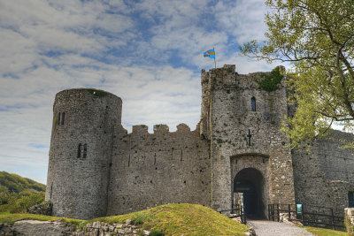 Manorbier Castle entrance.