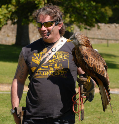 Handler with Red Kite.