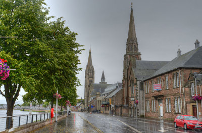 A wet day in Inverness.
