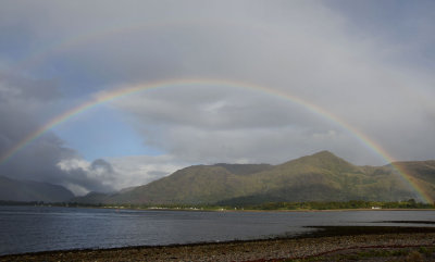 Rainbow over Loch Linnhe.