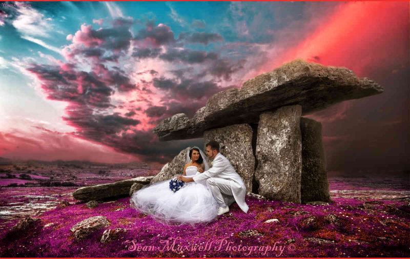 Bride and Groom on Wedding Day
