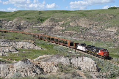 Empty Rail Train 921 (Fifth) Eastbound Fox Coulee Drumheller, AB