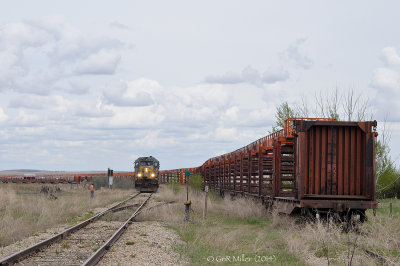 Empty Rail Train 921 (Second) Eastbound Dinosaur Junction, AB