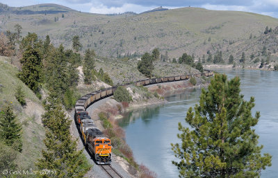 Empty Grain Train Eastbound Perma, MT
