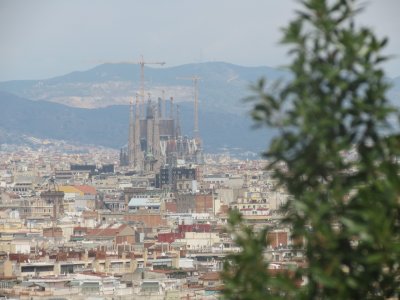 view from Montjuic including Sagrada Familia