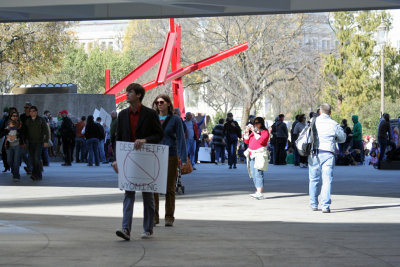 Crowds Milling at the Hirshhorn