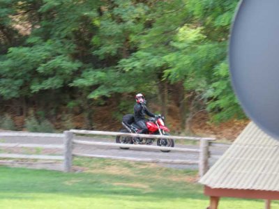 Dru riding in