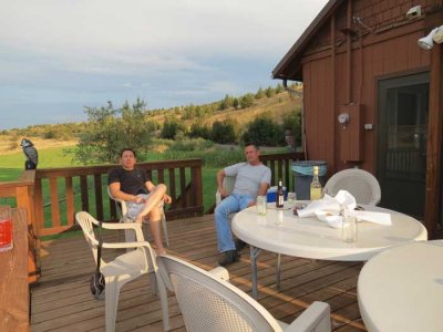 Hanging on the deck