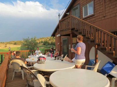 Hanging on the deck