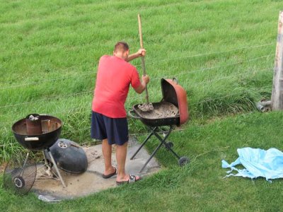 Getting the coals out